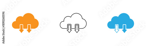 Cloud download icons