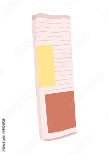 Cartoon newspaper. Daily journal press tabloid with headline front page, city paper magazine newsprint publication, folded daily journal and newspapers