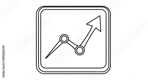 An icon showing a line chart with an upward trend indicating growth and progress