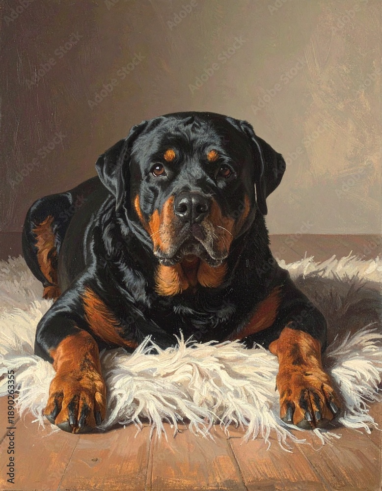 Fototapeta premium „Der alte Hund“ – Rottweiler im Ruhestand