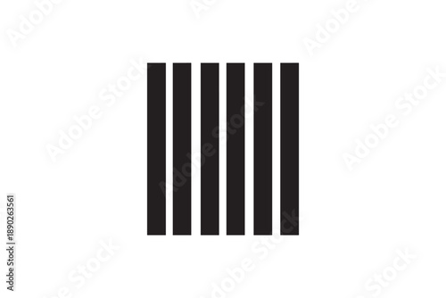 Five parallel black vertical lines on a white background, creating a minimalist striped pattern