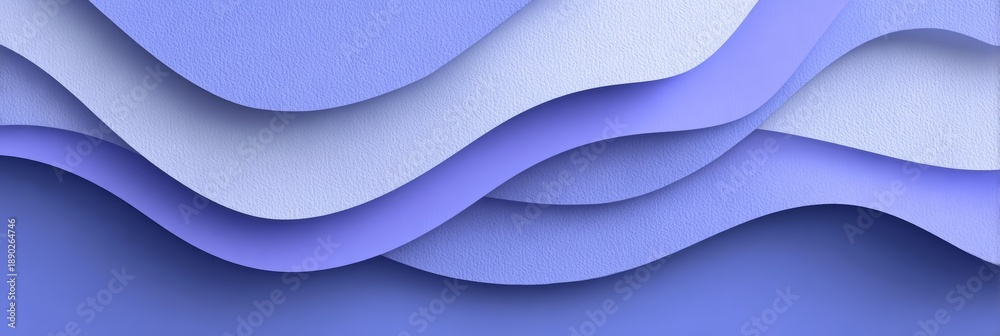 Obraz premium Modern abstract background with layered wavy blue and purple paper textures, suitable for branding, marketing, or creative presentations
