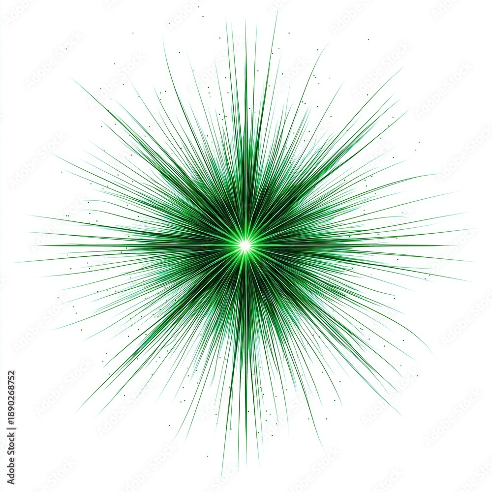 Fototapeta premium Vibrant Green Starburst Design for Backgrounds