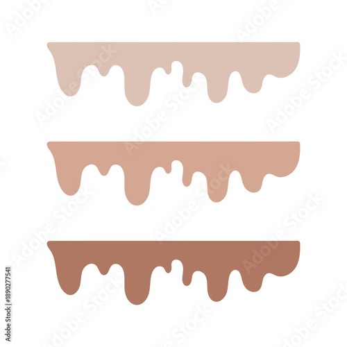 垂れるチョコレートのイラストセット