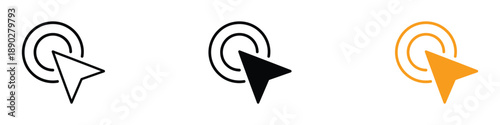 Cursor click icon vector. selection, pointer symbol. vector illustration.