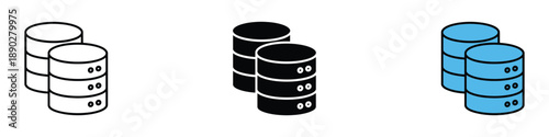 Database icon vector. data storage, data server symbol. vector illustration.
