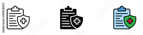 Medical insurance icon vector. health insurance policy symbol. vector illustration.