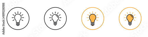 Idea icon vector. light, light bulb, innovation, and solution symbol. vector illustration.