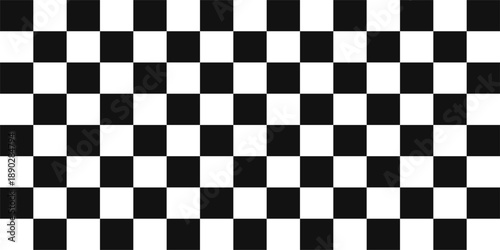A symmetric black and white checkerboard pattern made of alternating squares in a grid layout.