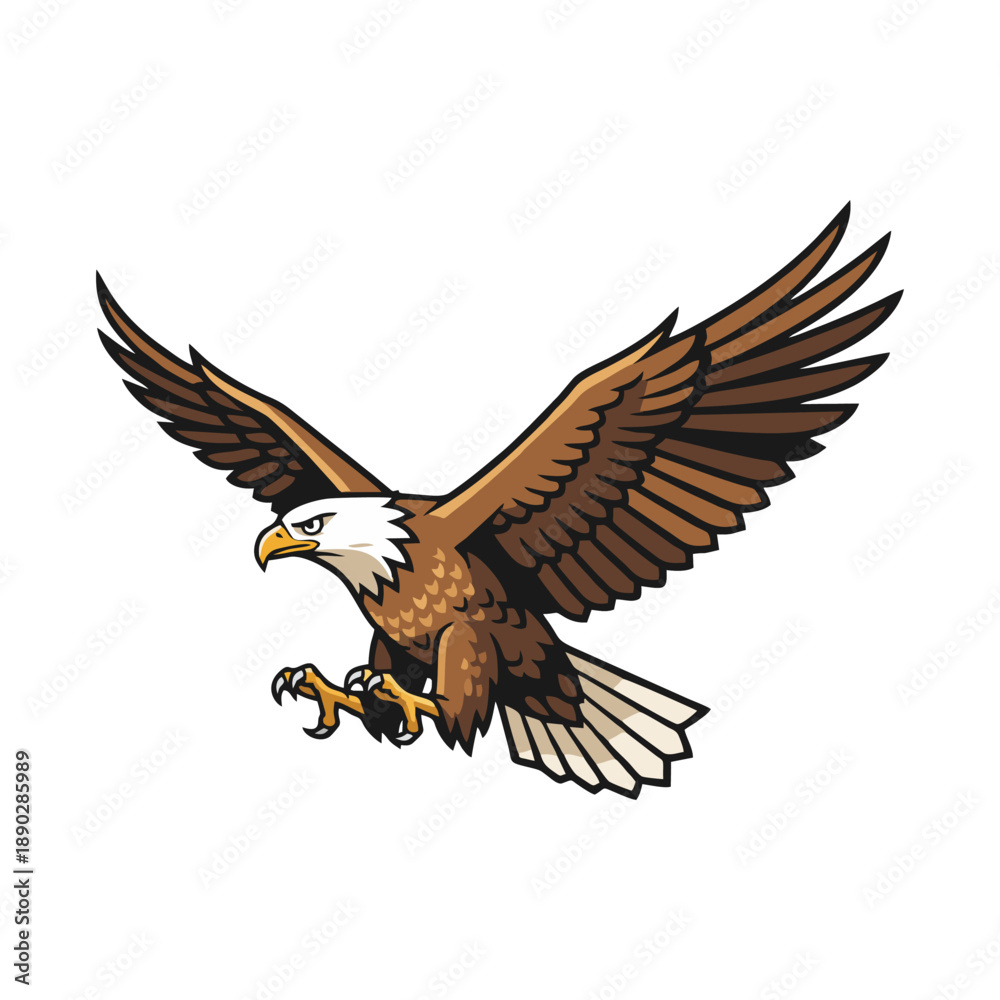 Obraz premium eagle vector with white background