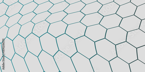 White 3d hexagonal technology vector abstract background. Blue bright energy flashes under hexagon in modern technology futuristic background vector illustration. White honeycomb texture grid.