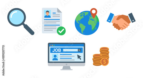 Finding job employment opportunity online worldwide and hiring