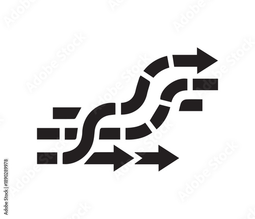 vector illustration of a black arrow