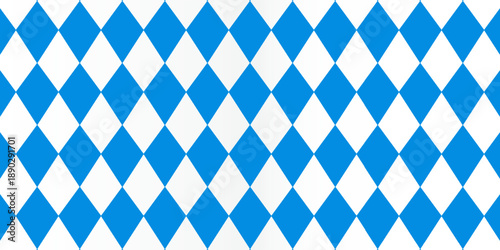 Oktoberfest background with blue checked repeatable rhombus