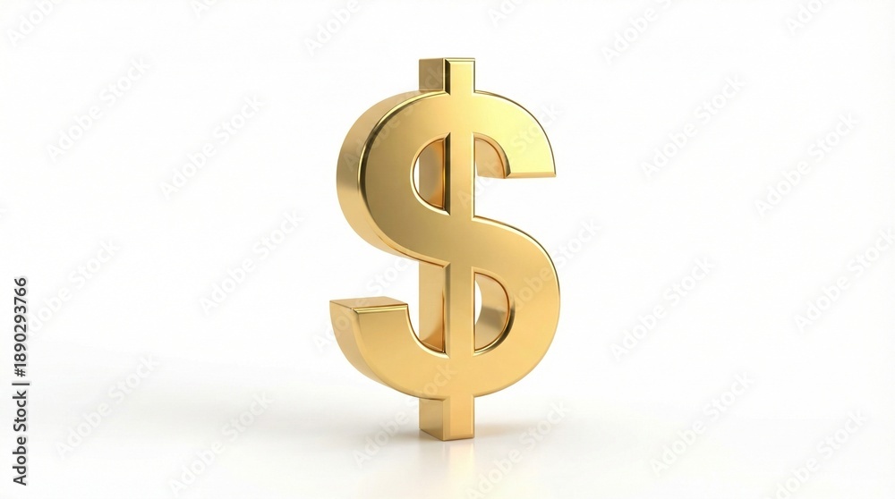 Obraz premium Gold Dollar Symbol Wealth Concept