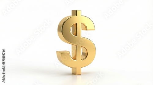 Gold Dollar Symbol Wealth Concept