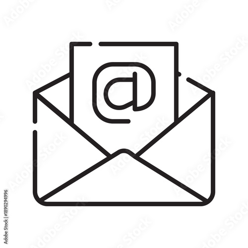 email black line icon.