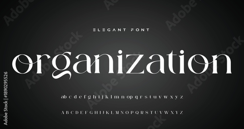 Elegant alphabet beauty logo font. Classic Modern luxury Serif Minimal Fashion. Typography decoration logotype fonts, wedding, logos. vector illustration