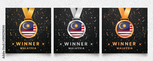 Photography An esteemed set of gold, silver, and bronze medals, prominently displaying the f
