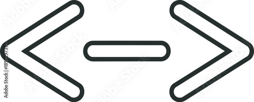 Modern navigation direction design element with black arrows on white background for website or app interface
