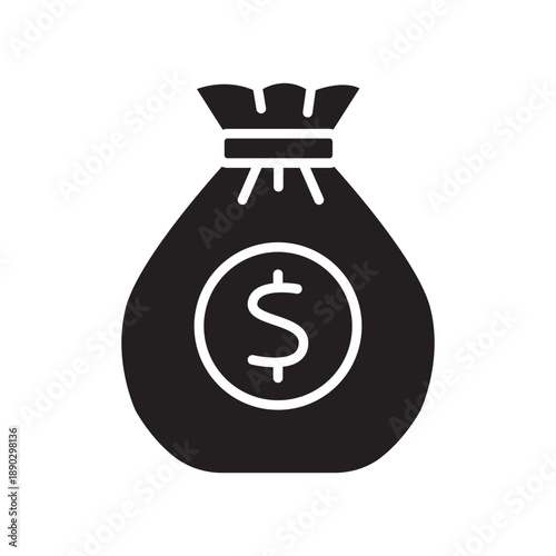 financial bonus black glyph icon.