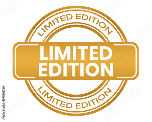 Fotografie luxury gold limited edition round stamp vector illustration element png file tra