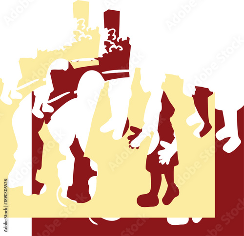 hand with ice cream with a little bit