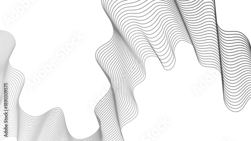 Abstract backdrop with grey wave gradient lines