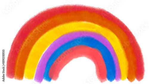 Cute Doodle Rainbow Illustration | Hand-Drawn Rainbow Clipart | Colorful Rainbow PNG for Kids