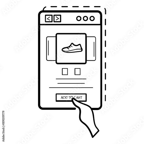 Mobile Product Page Schematic concept, Optimized Conversion Funnel vector icon design, Product page wire frame scene, E-commerce and shopping stock illustration