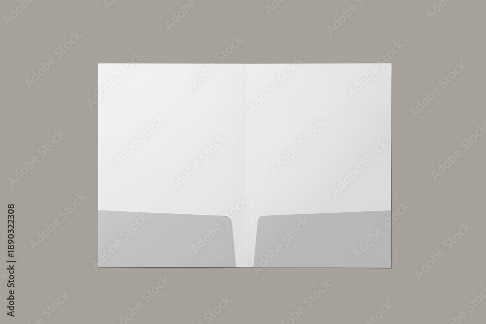 Obraz premium Blank Folder mockup Interior, White Folder ready to use, isolated on background