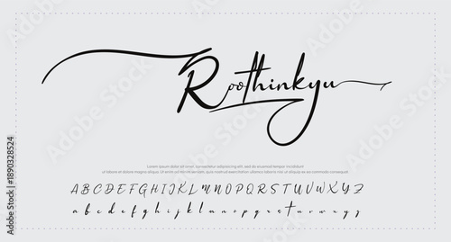 Signature script lettering font 