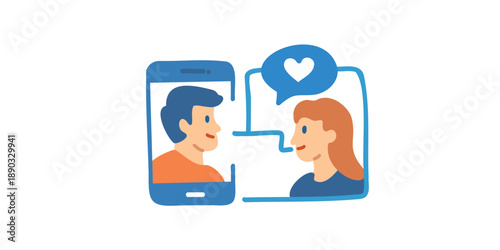 modern video call online communication platform concept