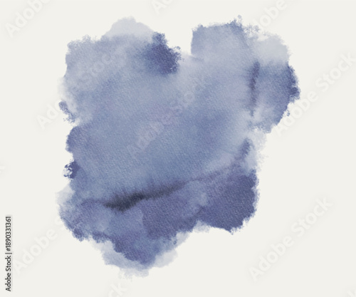 Cerulean watercolor paint stains vector background illustration