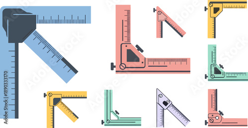 ruler protractor triangle set