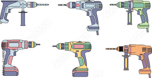 multicolor drills set