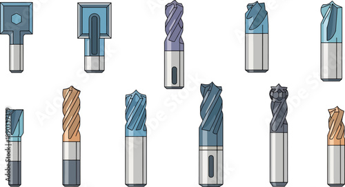 CNC end mill bits assortment