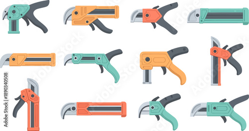 hand tools on white background
