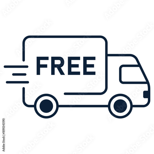 Free Shipping Delivery Truck Transport Icon