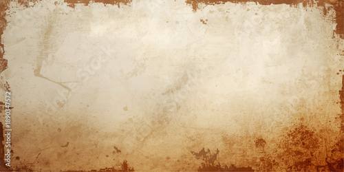 A worn vintage parchment background with a stained grunge texture and aged brown sepia tones creates a blank antique paper design featuring a retro ancient page pattern for a grungy art aesthetic