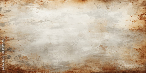 A damaged antique parchment with a stained brown grunge texture creates a vintage aged paper background featuring a rough sepia pattern on a blank ancient backdrop