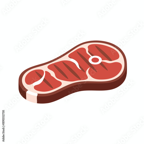 Grilled Steak Illustration