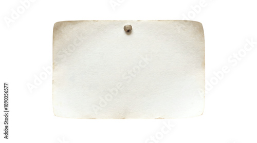 Bilde på lerret Vintage textured paper pinned with thumbtack for notes messages collage retro de