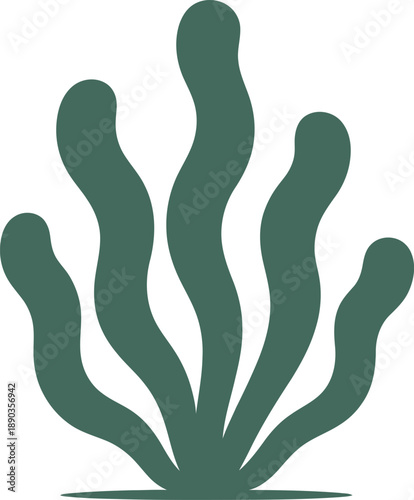 Green Underwater Seaweed Plant Marine Life Vegetation Icon