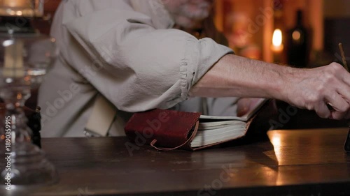 old west cowboy writing in his journal