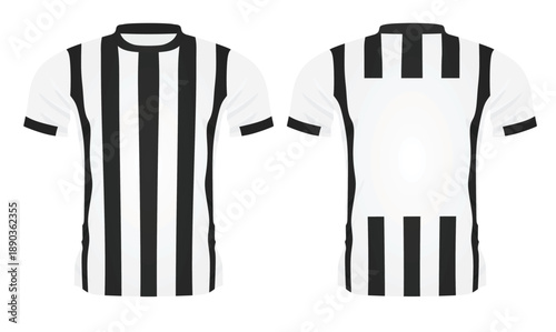 Soccer black and white jersey. vector illustration