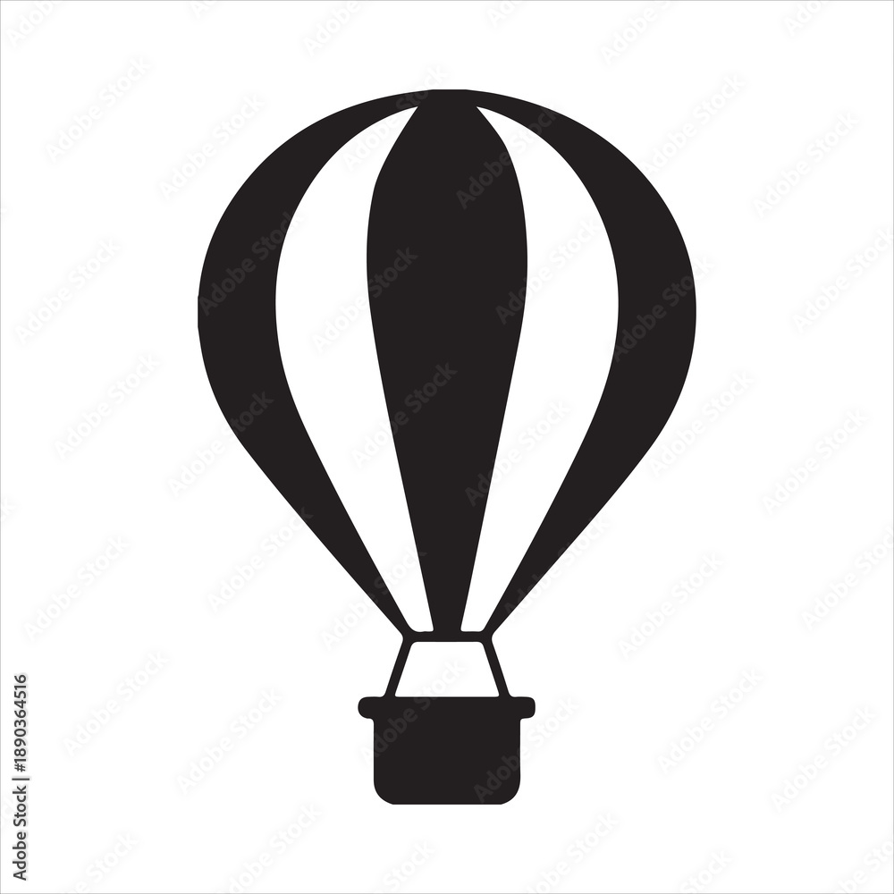 Fototapeta premium Hot air balloons silhouette Vector