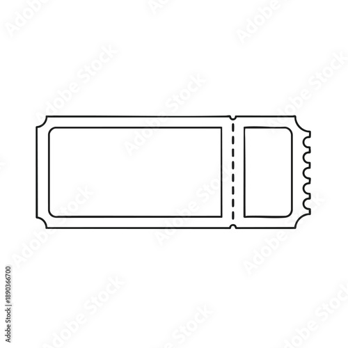 Simple Line Ticket Icon