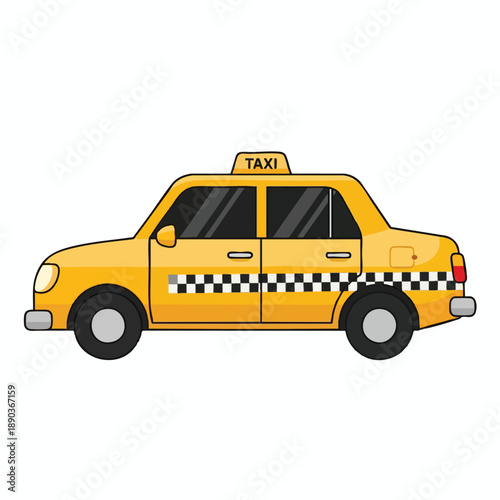 Yellow Taxi Cab Illustration