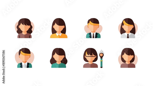 Illustration of diverse individuals with various headgear and facial expressions showcasing emotions and styles